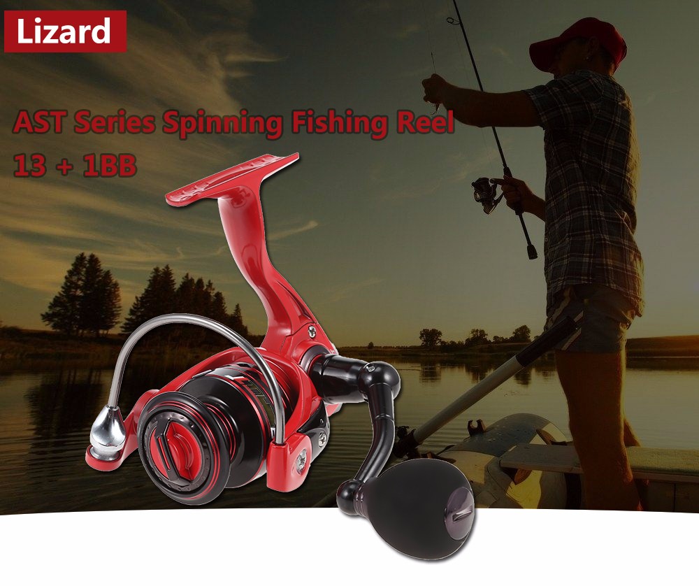 Lizard AST Series 13 + 1 Ball Bearings 5.2:1 Spinning Fishing Reel