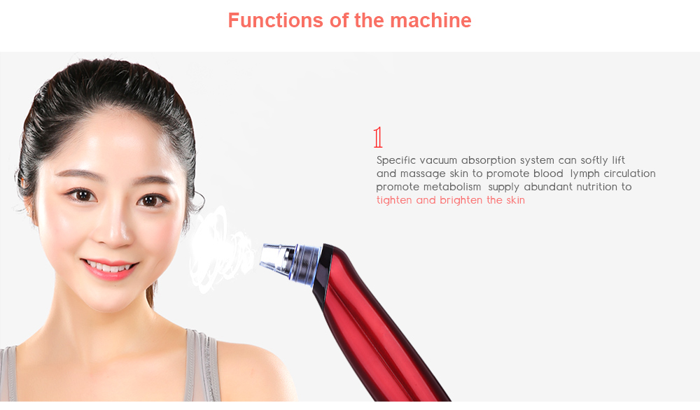 Electric Face Cleansing Instrument Facial Skin Care Machine Blackhead Vacuum Suction Tool for Acne