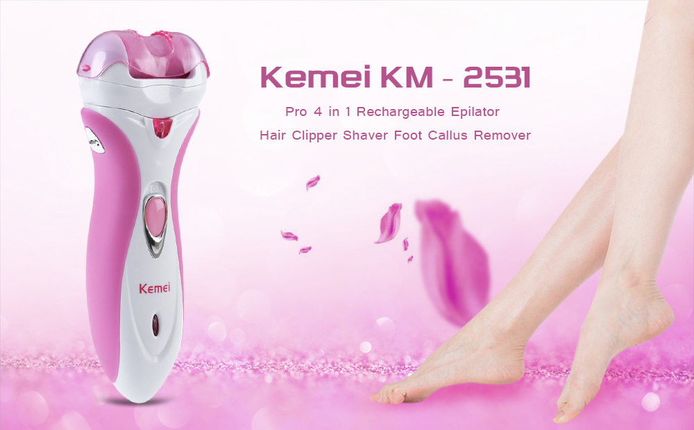 KM - 2531 Pro Rechargeable Epilator Hair Clipper Shaver Defeatherer