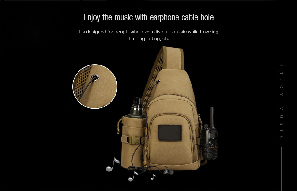 Protector Plus X215 Multifunctional Chest Bag with Kettle Cover Single Shoulder Pouch for Cycling Climbing Traveling