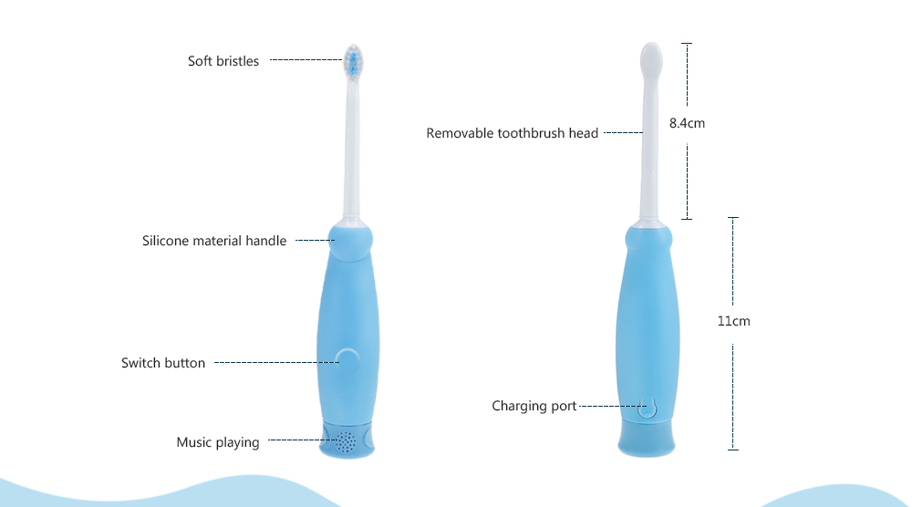 SE017 Waterproof Sonic Rechargeable Electric Toothbrush for Children