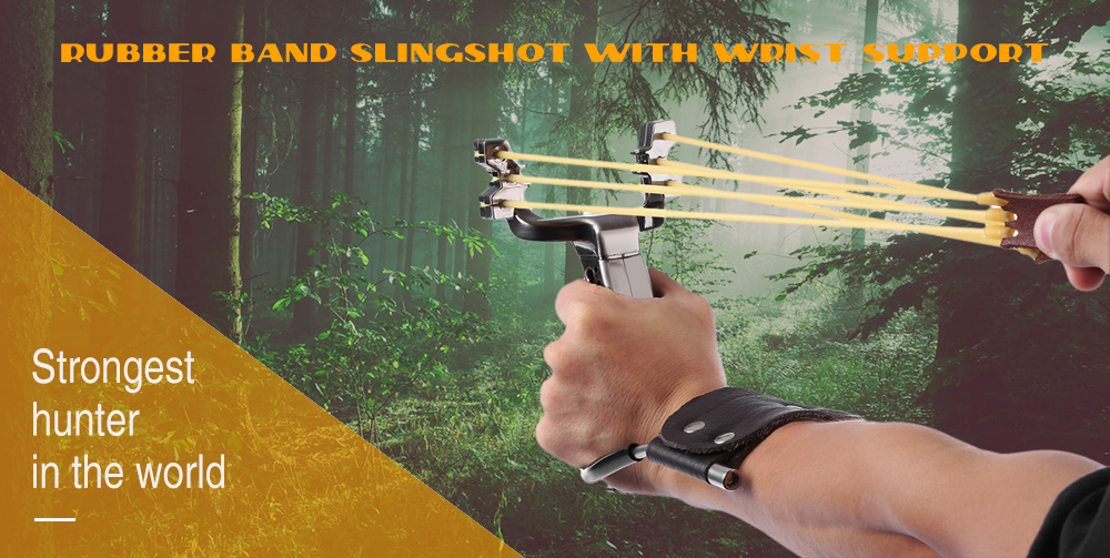 Rubber Band Slingshot Wrist Catapult Hunting Tools