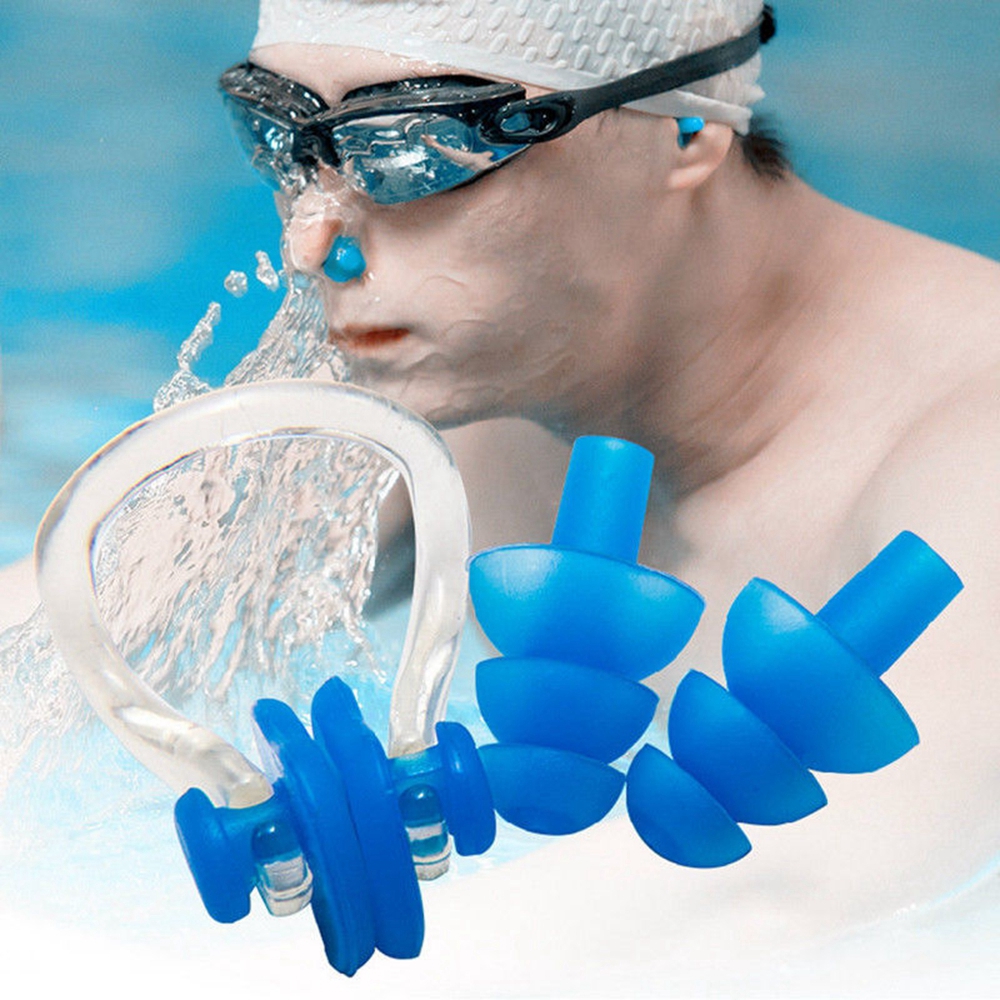 Waterproof Nose Clip Earplug Set for Surf Diving Swimming