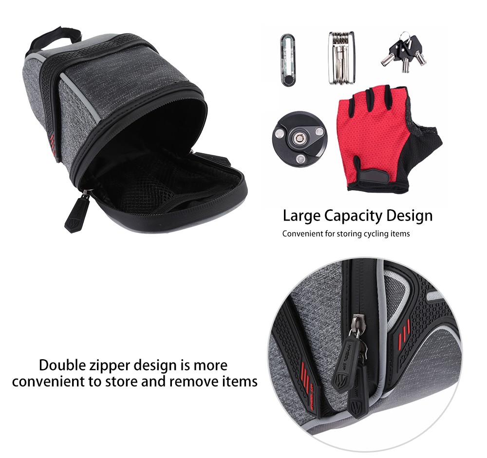 WHEELUP Bicycle Saddle Bag Bike Seat Rear Tail Pouch Cycling Accessory