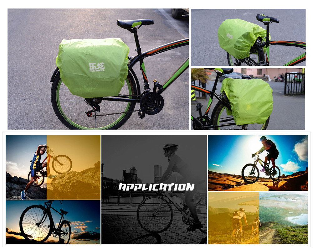 ROSWHEEL Bicycle Rear Rack Bag Rain Cover Dust Protector Biking Cycling Gadget