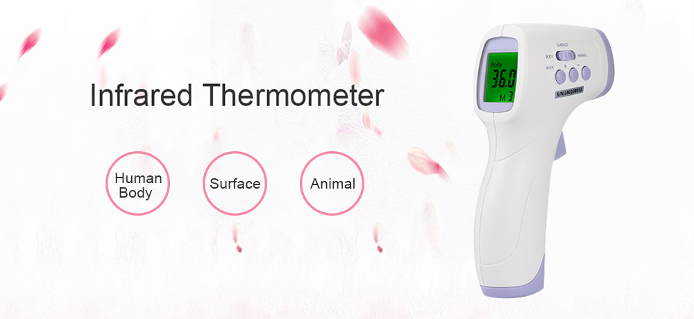 Surcom PC868 Non-contact Infrared Thermometer for Human Body Surface Animal Measurement