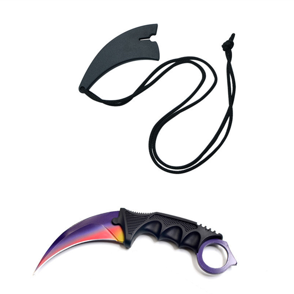 Outdoor Survival Karambit Gradient Color Camping Hunting Tactical Knife