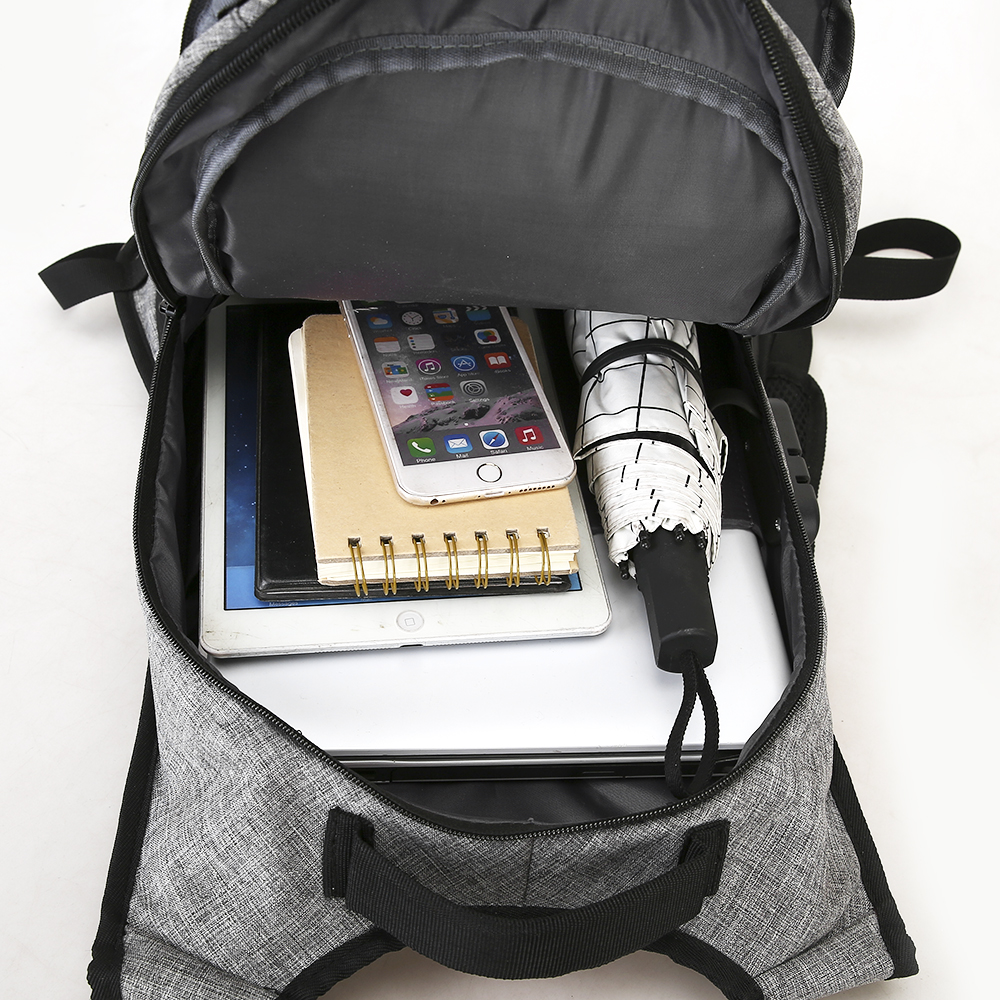 Backpack Men's Computer USB Schoolbag Password Lock Anti Theft