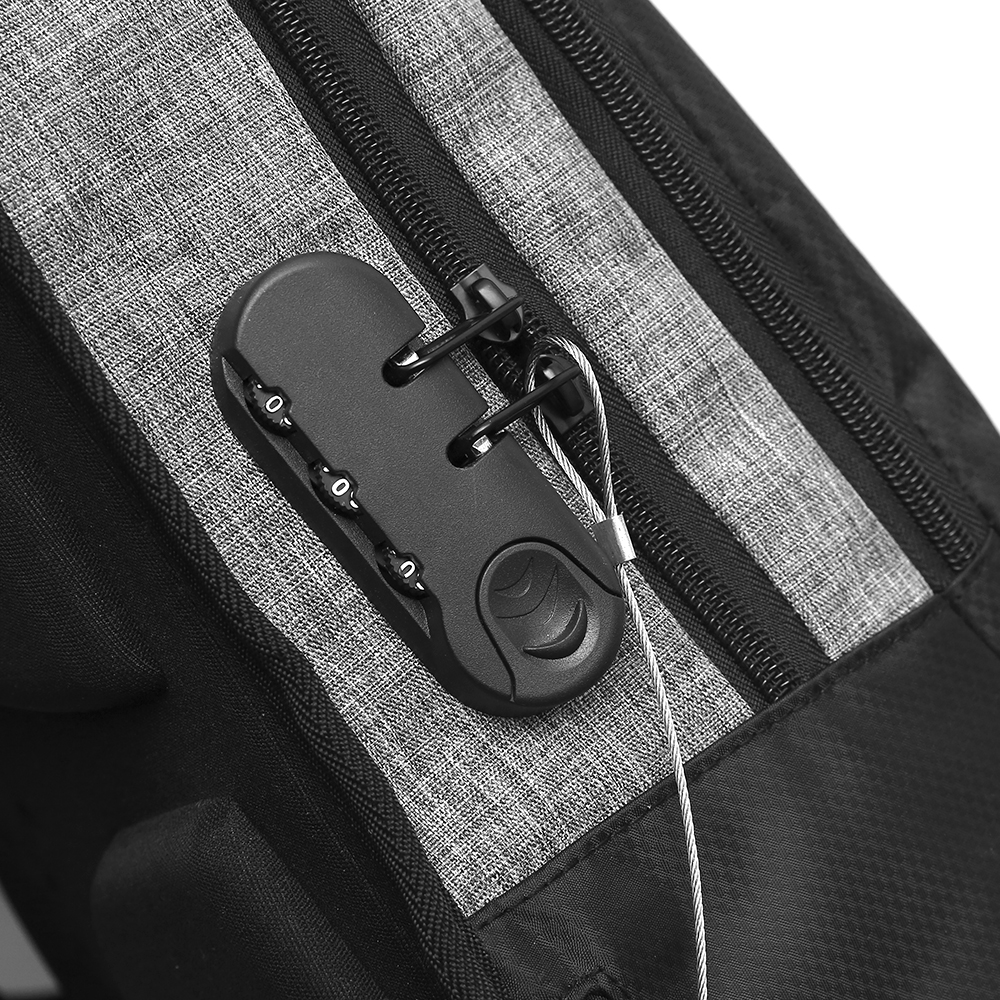 Backpack Men's Computer USB Schoolbag Password Lock Anti Theft