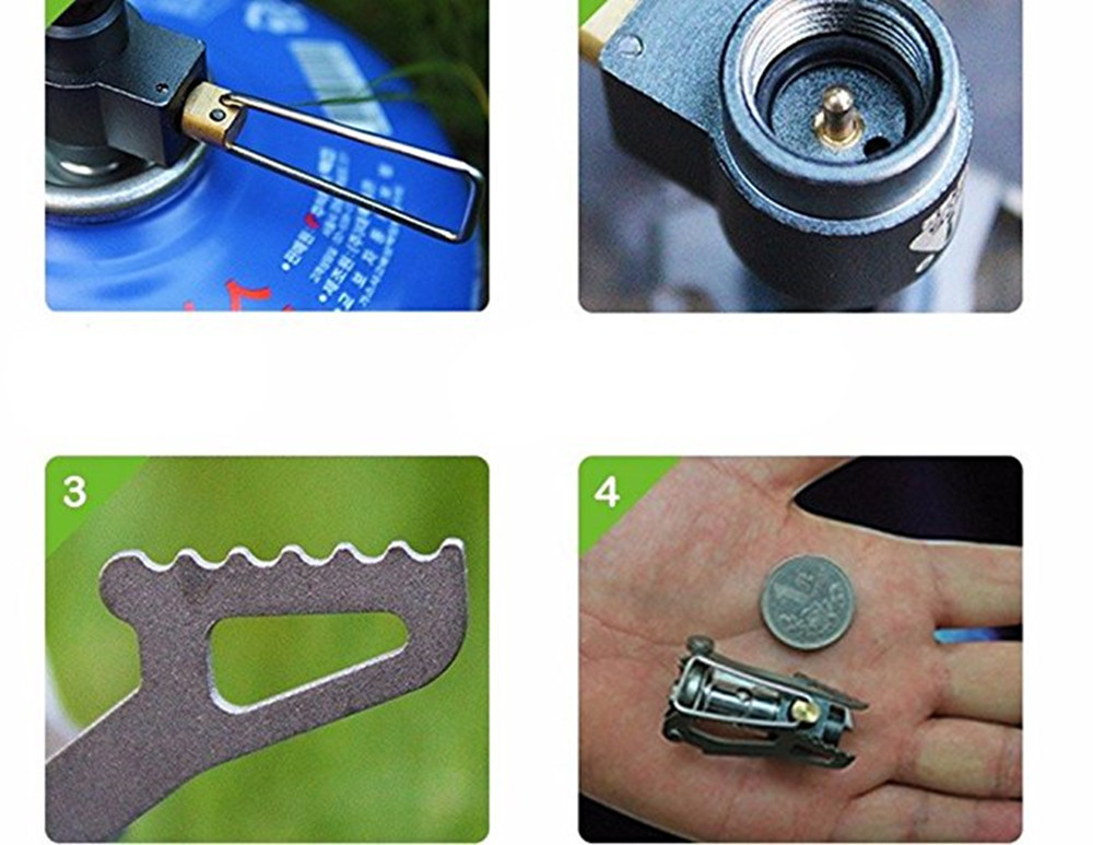 Portable Titanium Outdoor Camping Furnace Cooking Gas Burner for A Picnic