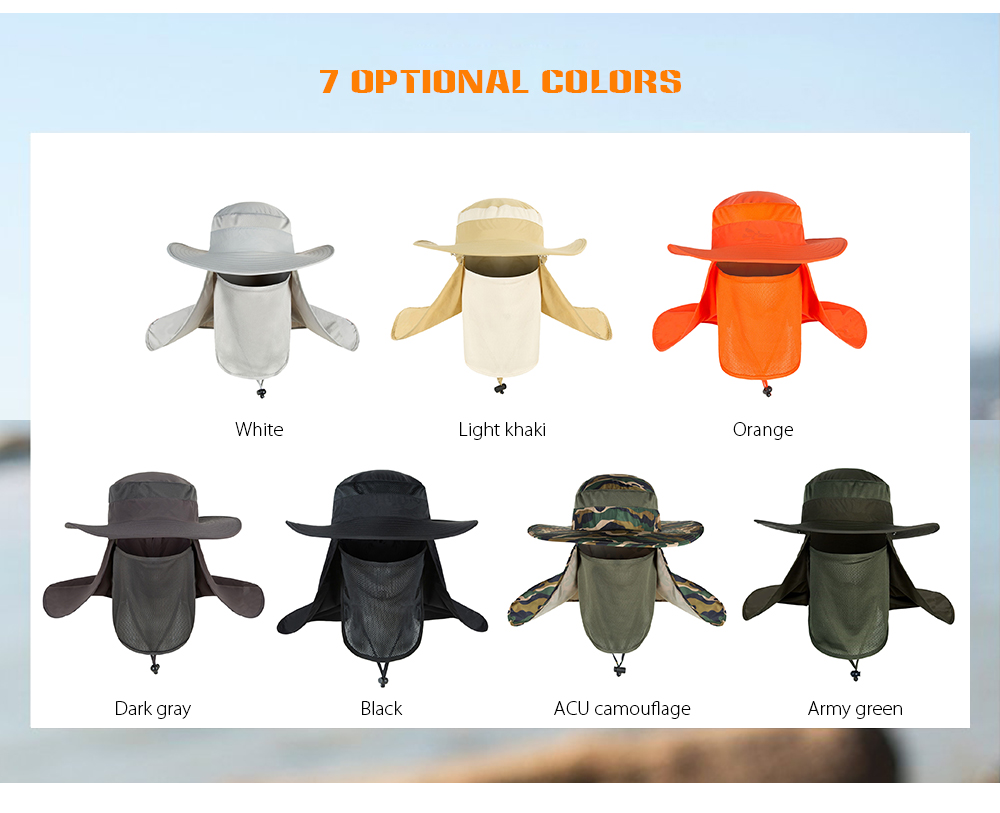 Men Summer Outdoor Fishing Cap 360 Degree UV Protection
