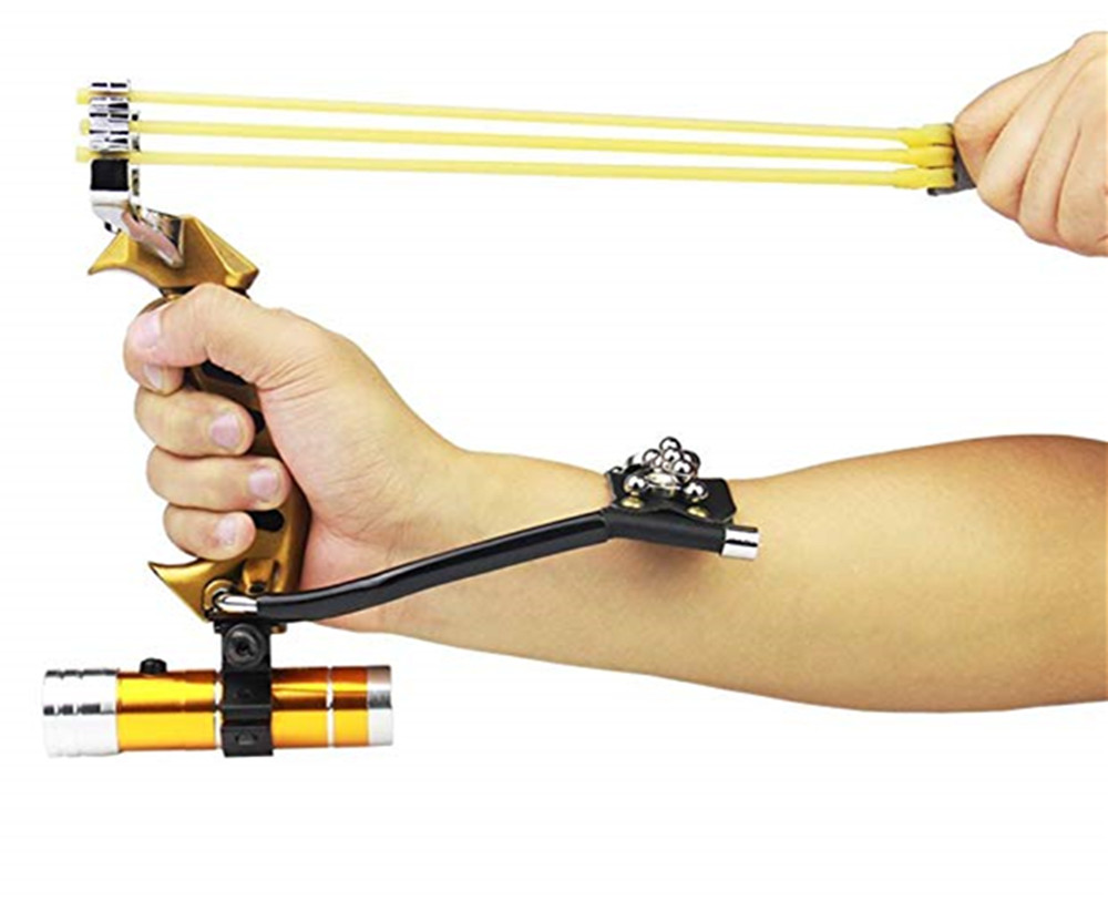 Slingshot Hunting Wrist Flat Rubber Band Powerful Outdoor Shooting Fishing