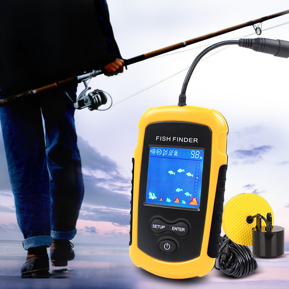 100M Portable Sonar Colorful Fish Finder Fishing Lure Echo Sounder