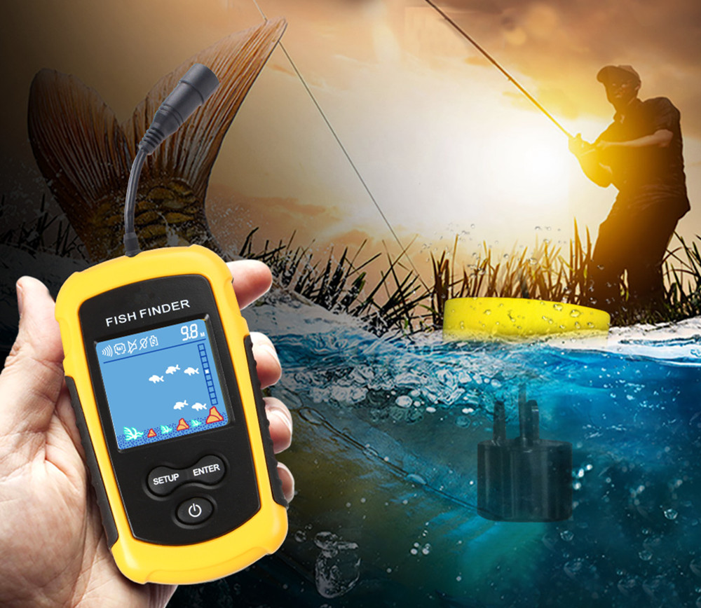 100M Portable Sonar Colorful Fish Finder Fishing Lure Echo Sounder