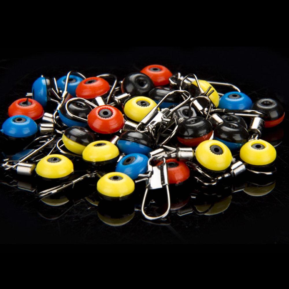 50PCS Space Beans Fishing Connector Float Rolling Swivel Fishing