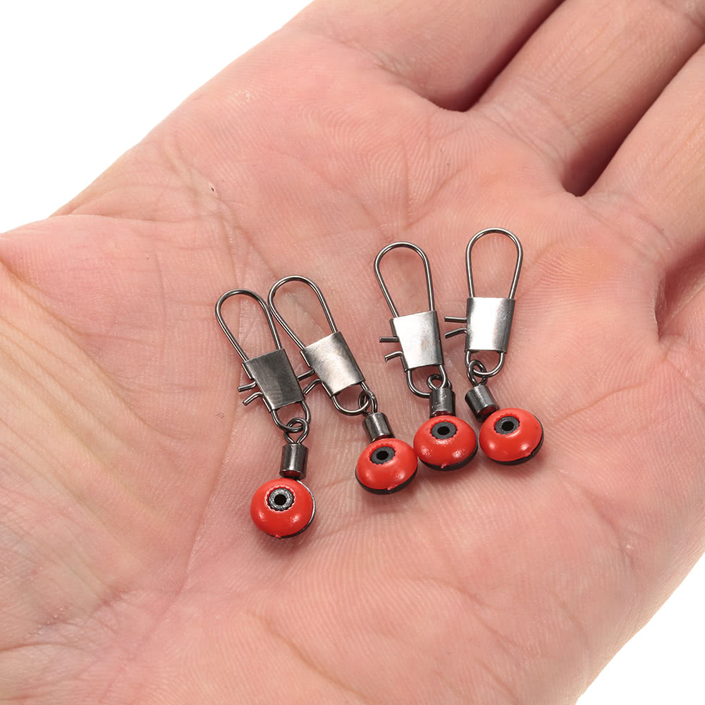 50PCS Space Beans Fishing Connector Float Rolling Swivel Fishing