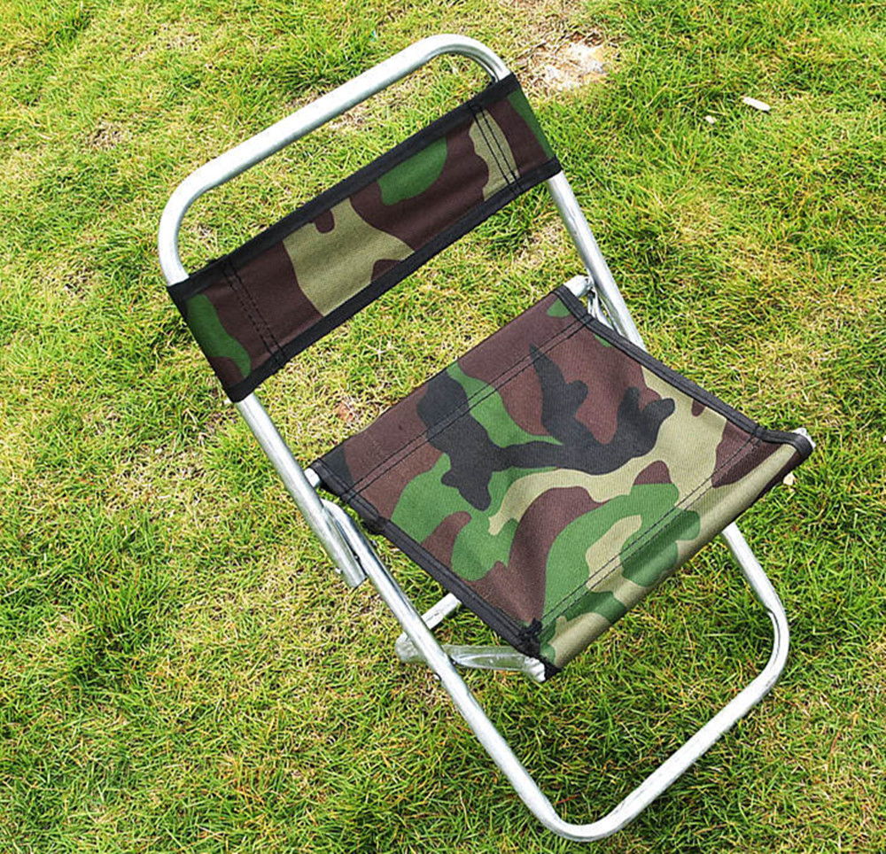 Outdoor Fishing Chair Camouflage Folding Camping Hiking Beach Picnic