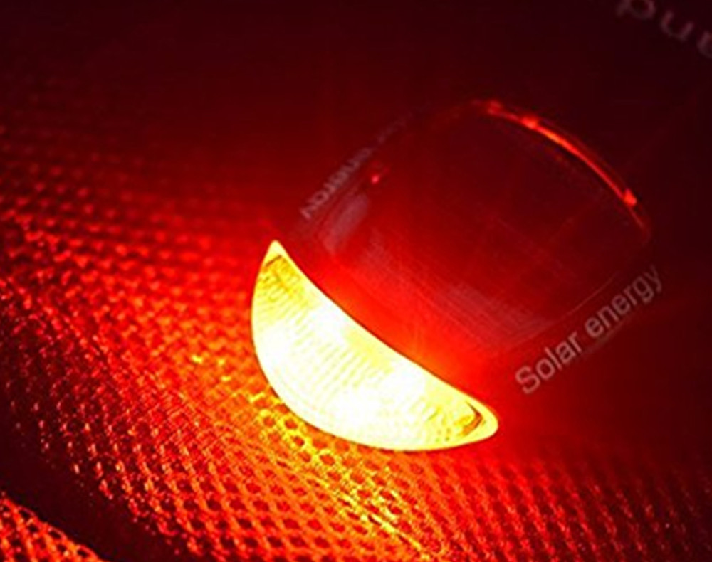 Solar Power LED Cycling Rear Safety Warning Light