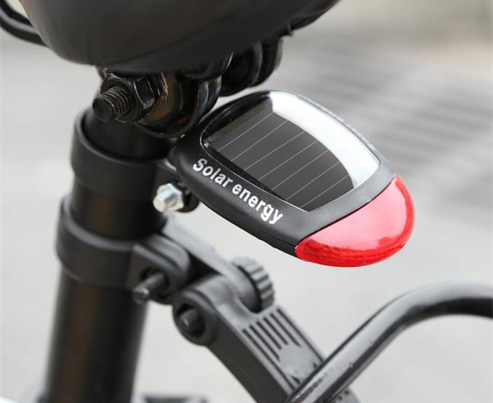 Solar Power LED Cycling Rear Safety Warning Light