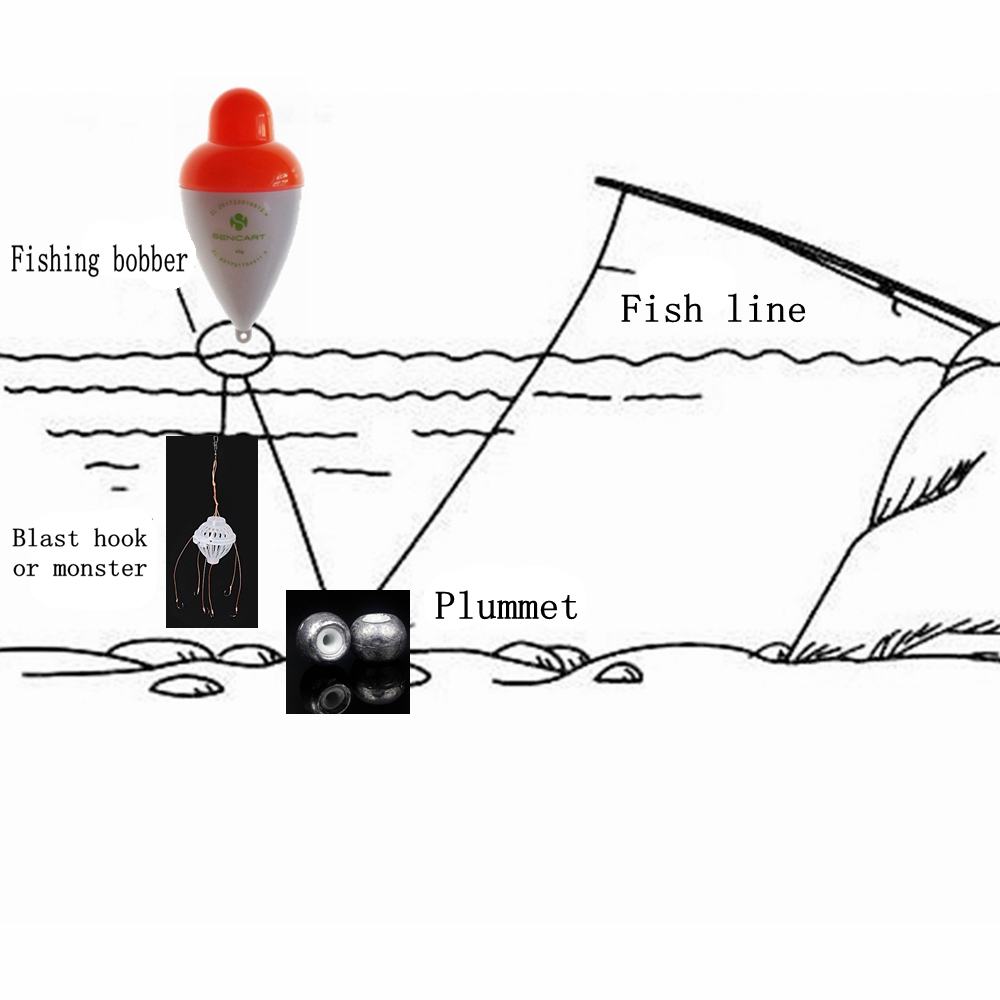 Smart LED Fishing Bobber with Six Explosion Hook Cage Set