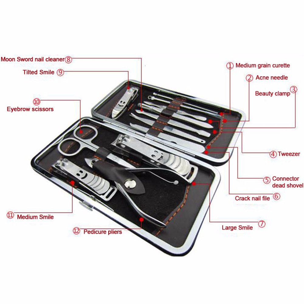 12PCS Stainless Steel Nails Tool