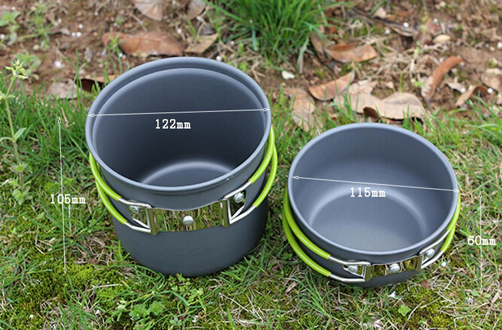 Camping Cookware Utensils Outdoor Set Hiking Picnic Backpacking Tableware Pot