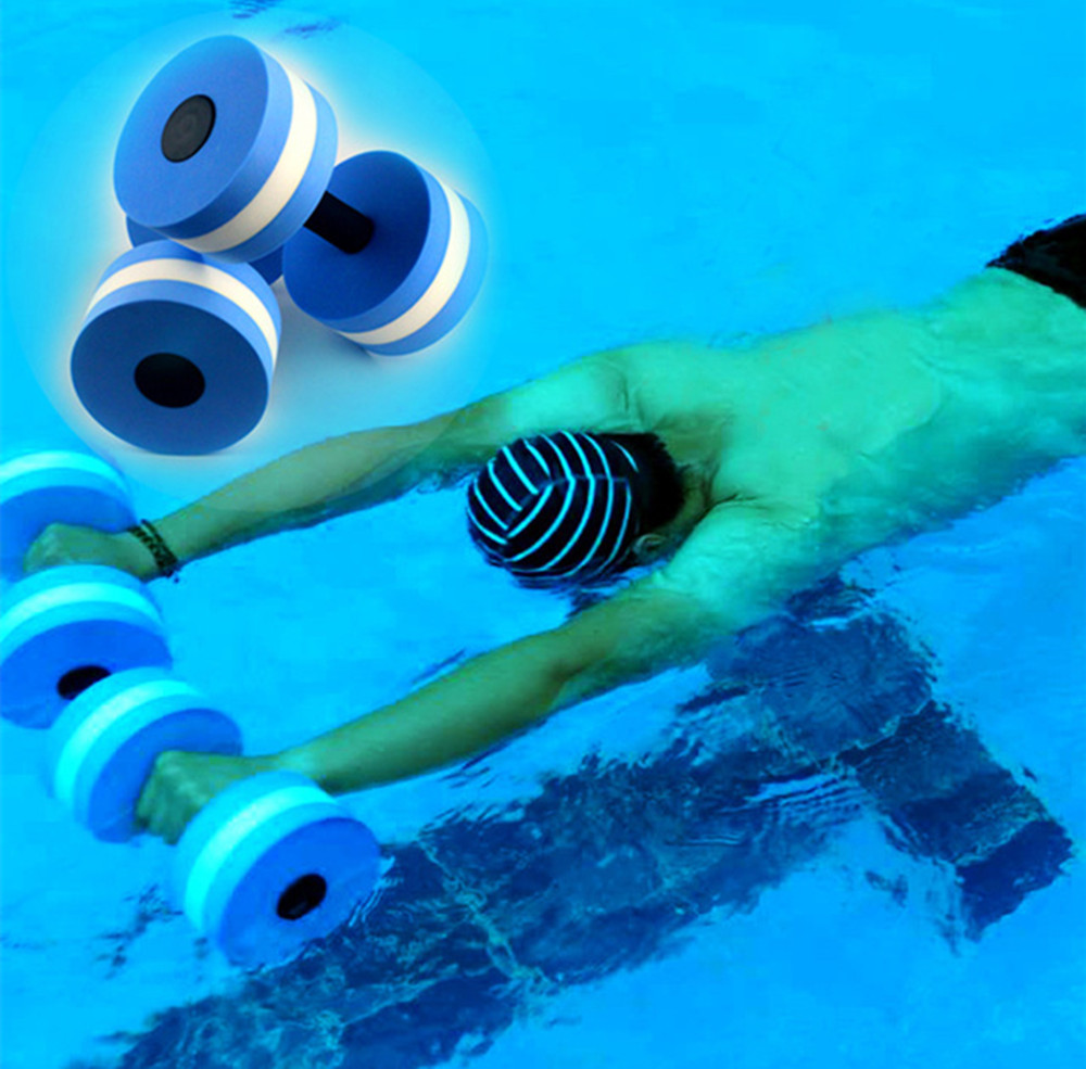 Water Aerobics Dumbbell Weights Set Workout EVA Medium Aquatic Barbell 2PCS
