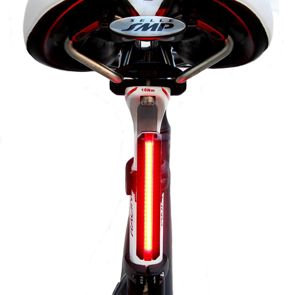 Ultra Bright Cyborg 168T USB Rechargeable Bicycle Tail Light Red High Intensit