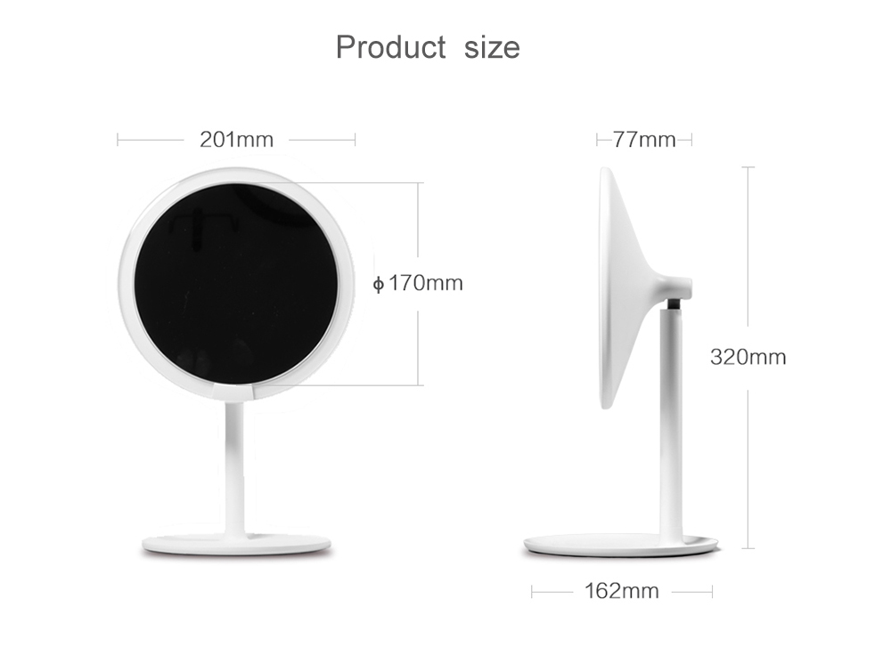 AML004 Rechargeable Brightness Adjustable LED HD Makeup Daylight Mirror from Xiaomi Youpin