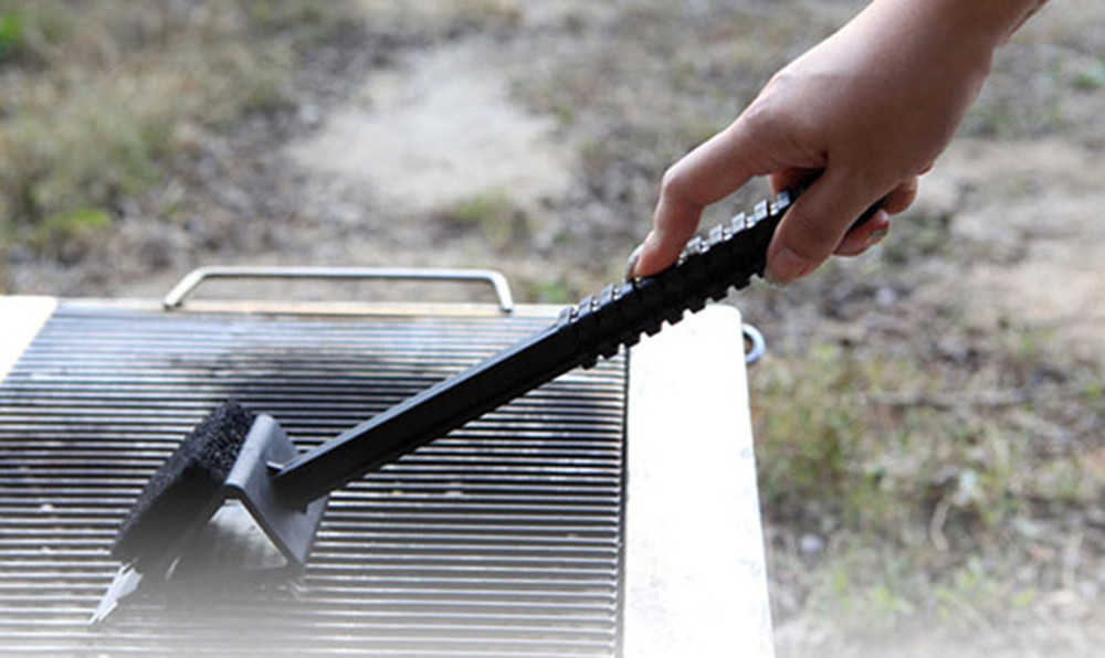 3 in 1 Long Handle Stainless Steel Barbecue Oven Cleaning Brush