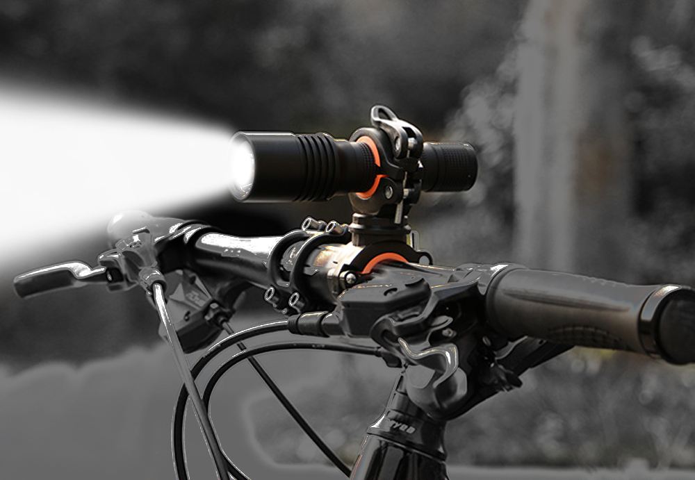 Wheelup 360 Degree Rotation Cycling Bicycle Flashlight Holder Bike Light Mount