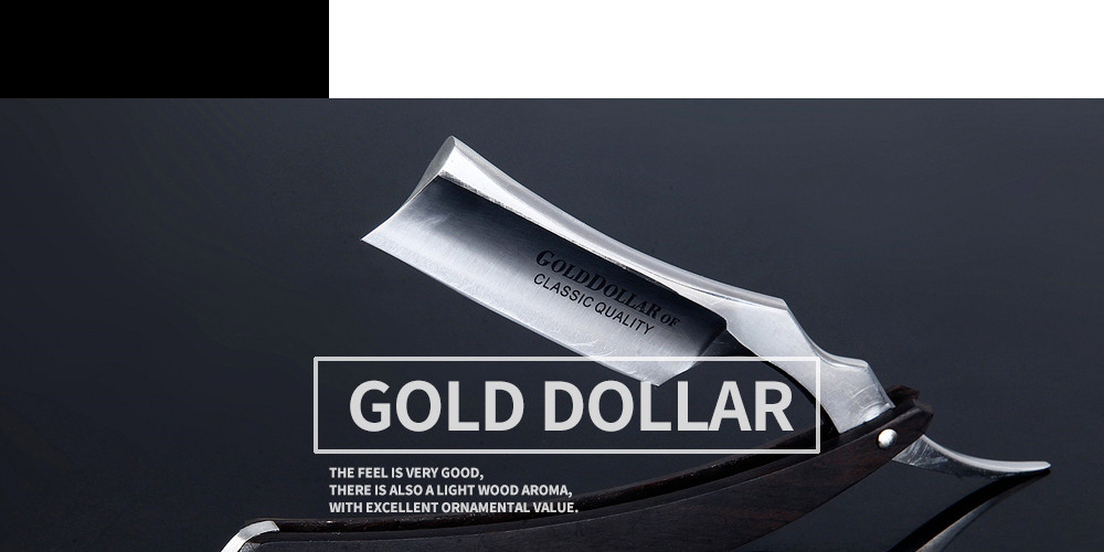 Gold Dollar High Carbon Steel Folding Safety Straight Barber Razor