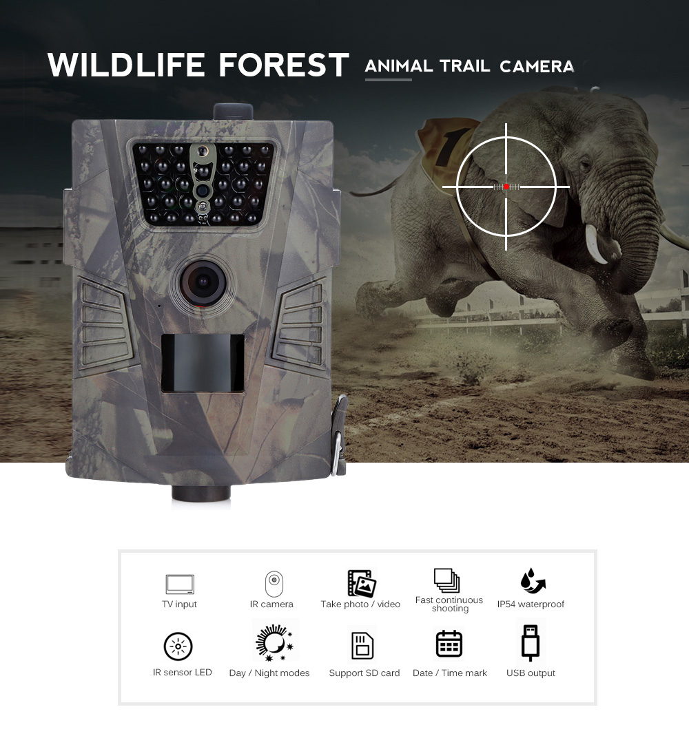Outlife HT - 001 90 Sight Angle Trail Camera Outdoor Digital Trail Device