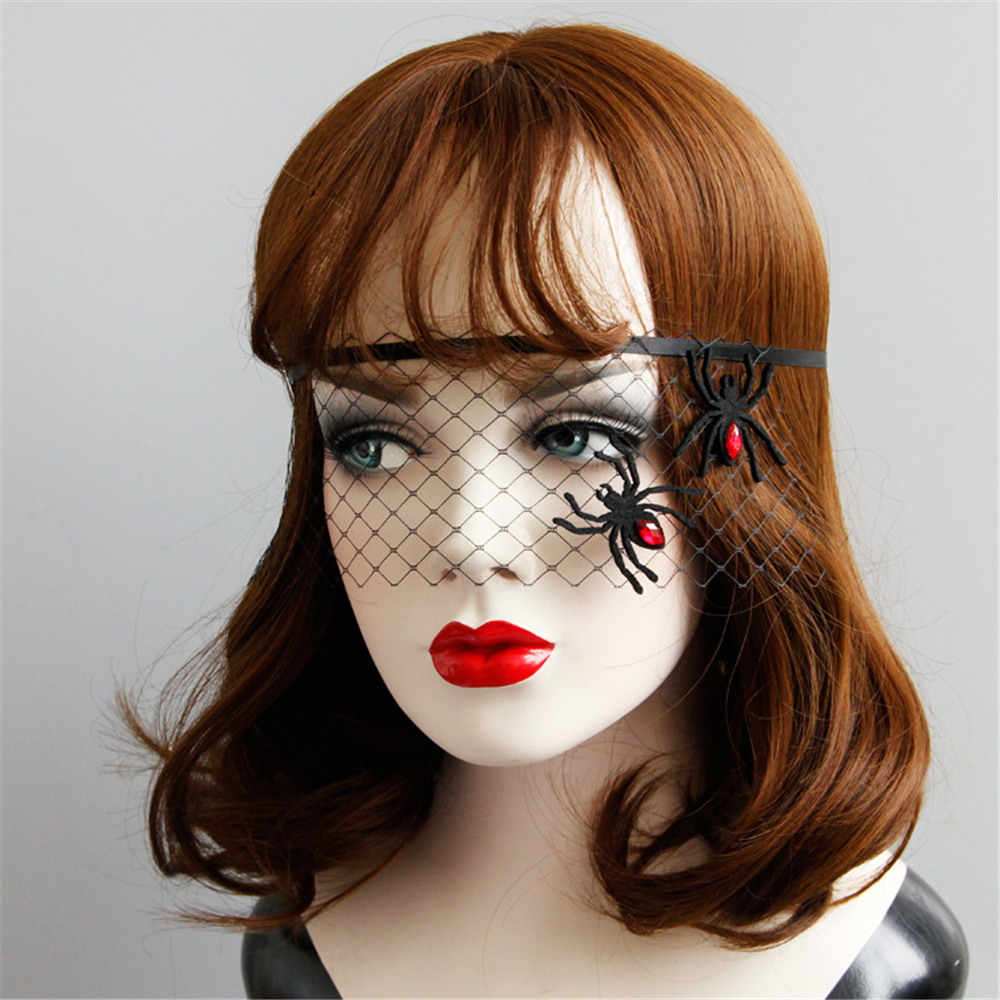 Spider Decoration Mask Face Veil Accessories for Women