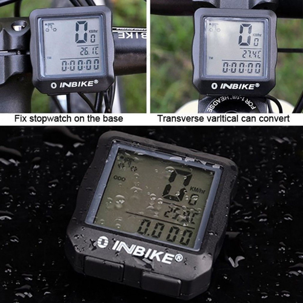 INBIKE Bike Computer Waterproof Stopwatch Bicycle Digital Speedometer Odometer