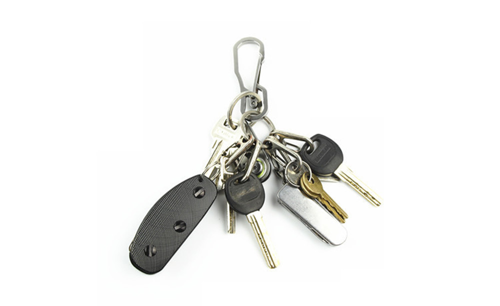 EDC Folding Keychain Clip Aluminum Key Holder Multi Tool
