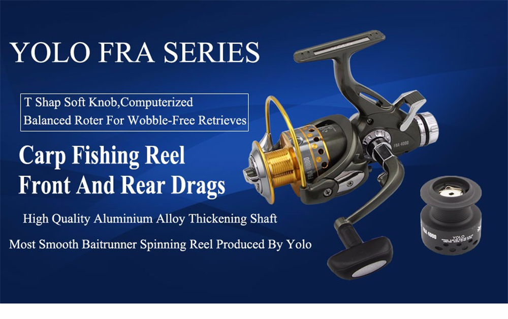 Dual Brake Feeder Spinning Reel Plus Extra Spool Carp Fishing Reel Bait Runner