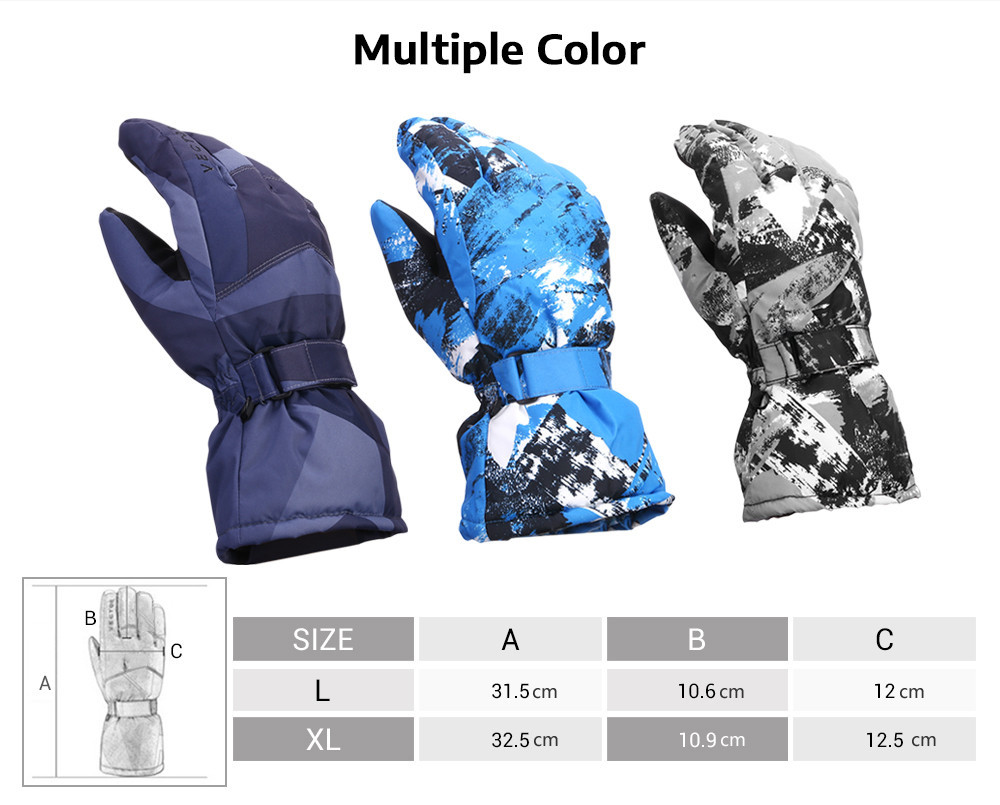 VECTOR Winter Windproof Water-resistant Warm Skiing Snowboarding Gloves