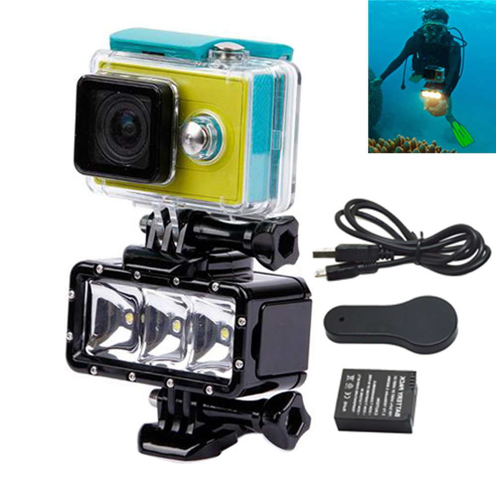 30M Diving LED Video Light + Battery + Buckle GITUP GoPro Hero / SJ4000 / Xiaomi