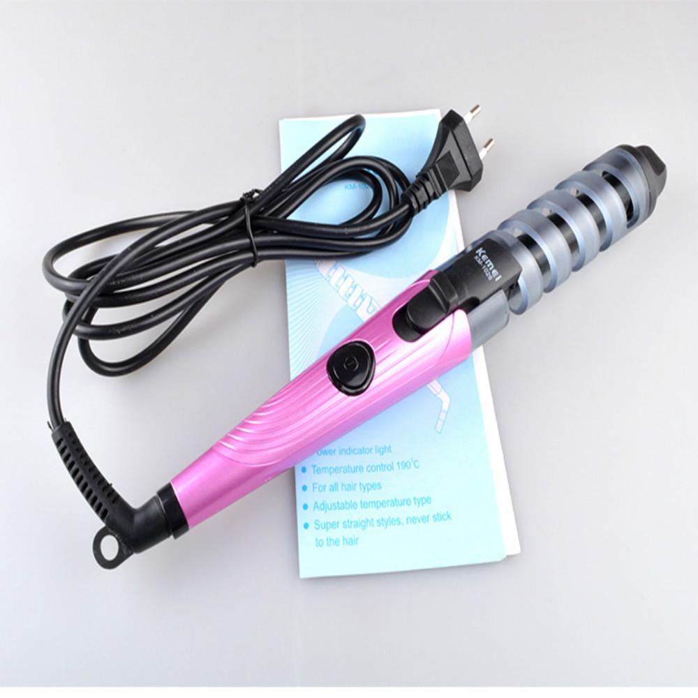 KM-1026 Curling Iron Automatic Hair Curler Ceramic Electric Spiral Roller