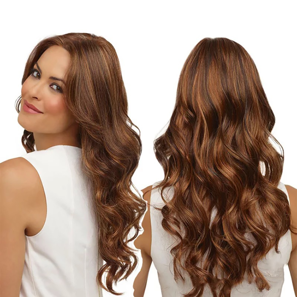 Stylish Sexy Lady Halve Long Curly Hair High Temperature Synthetic Wig