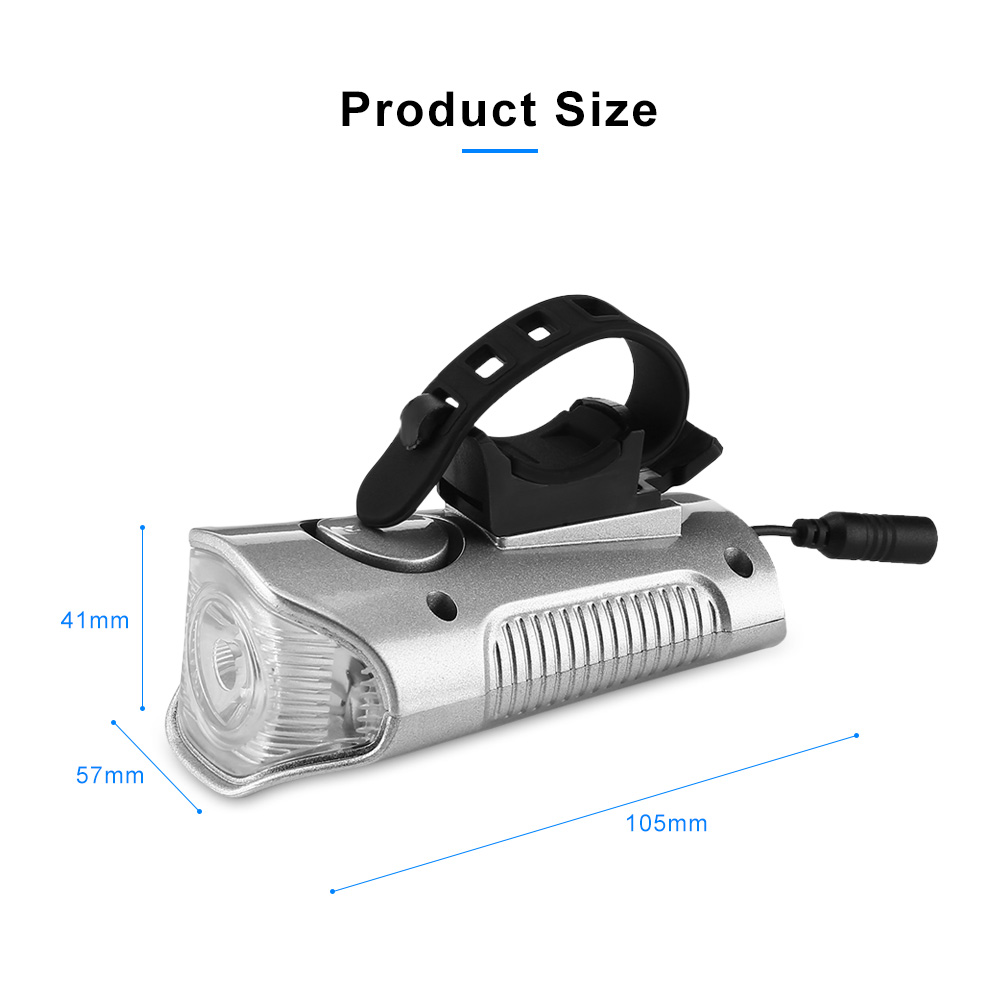 Bicycle Front Light LED USB Rechargeable Bike Torch with Computer Electric Horn