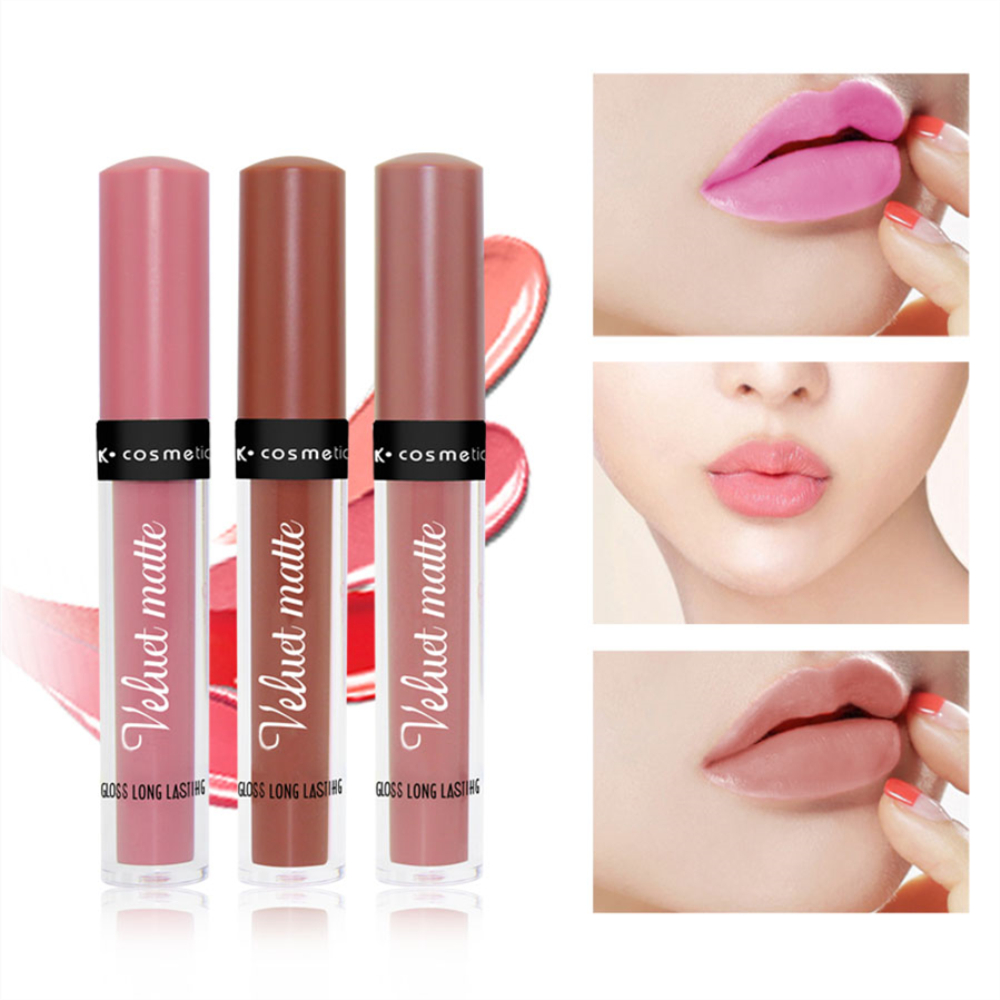 MK 12PCS/SET Lip Gloss Lasting Metallic Non-stick Cup Lipgloss Makeup
