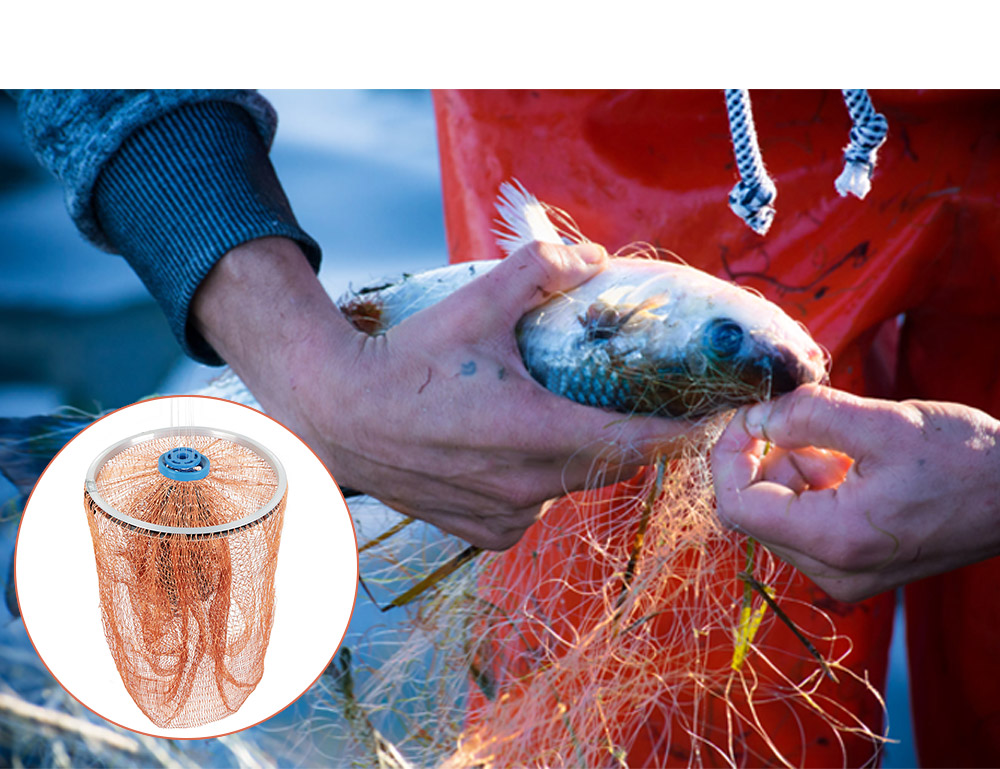 2.4 - 4.8m Small Mesh Hand Throw Catch Fishing Net