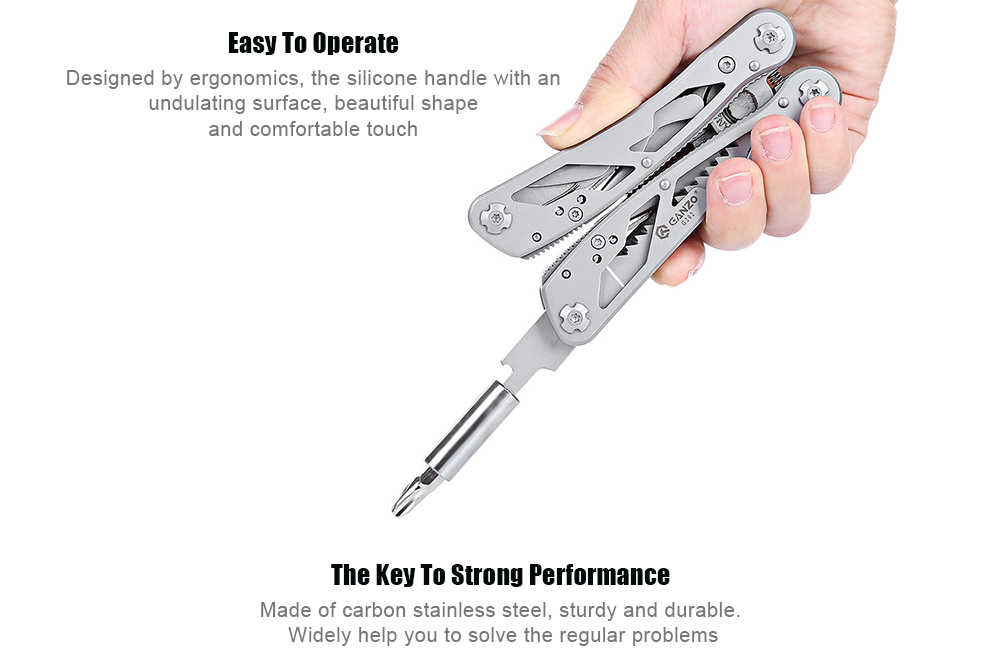 Ganzo G202 24 Tools in One Multi Tool Pliers Convenient with Screwdriver Kit