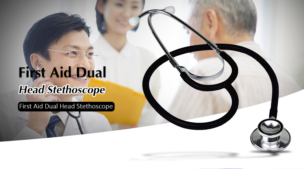 First Aid Dual Head Stethoscope Black