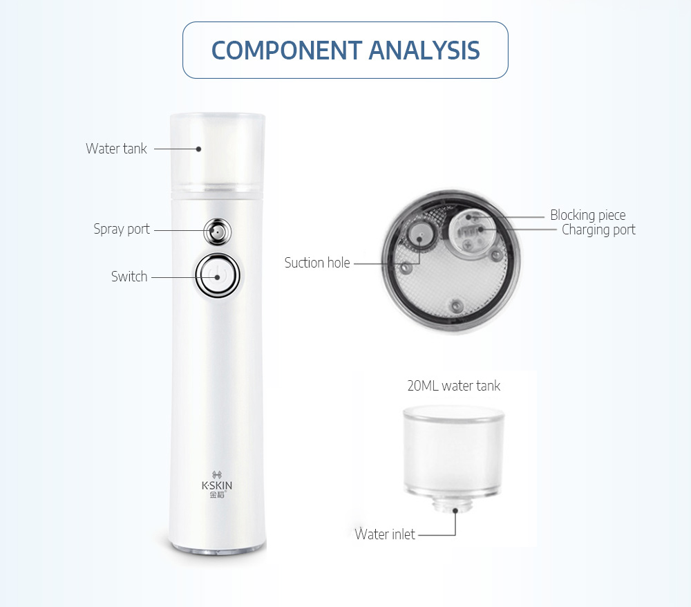 K•SKIN KD - 88S Water Oil Humidifier Face Essence Sprayer Beauty Instrument