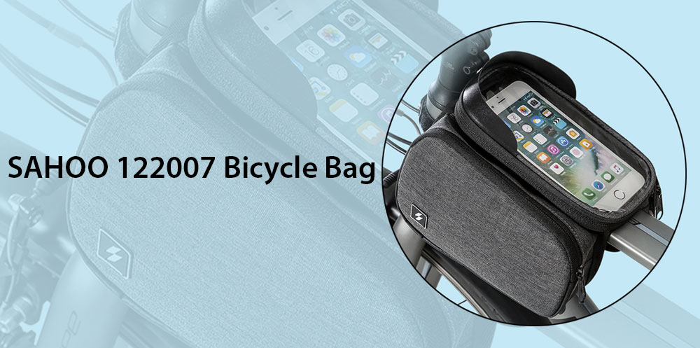 SAHOO 122007 Bicycle Top Tube Bag Double Side Pack