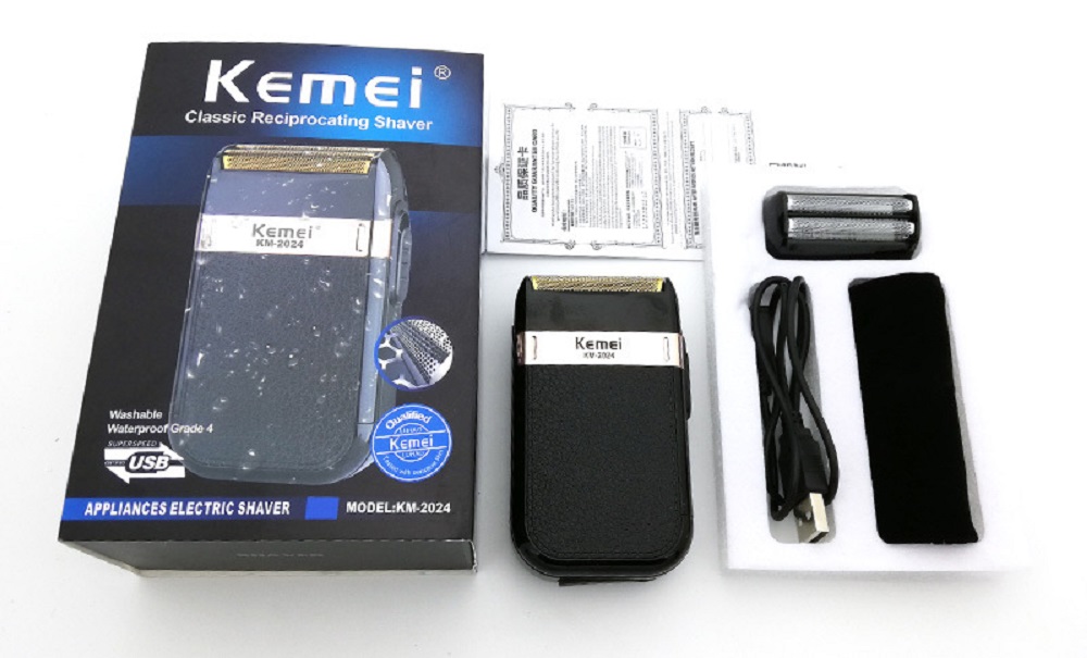 Kemei Electric Hair Clipper USB Rechargeable Cordless Hair Trimmer Beard Shaver