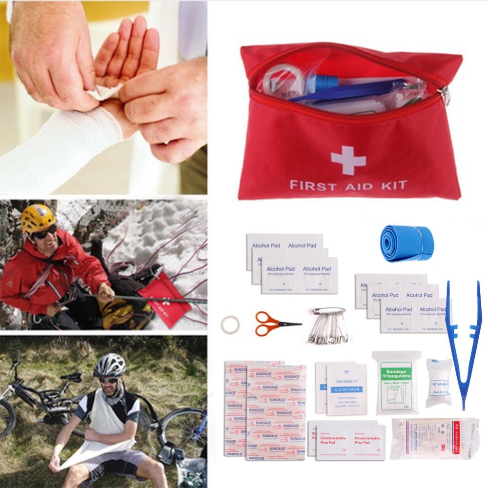 13-PIECE First Aid Kit Travel Sports Rescue Medical Hiking Camping First Aid Kit